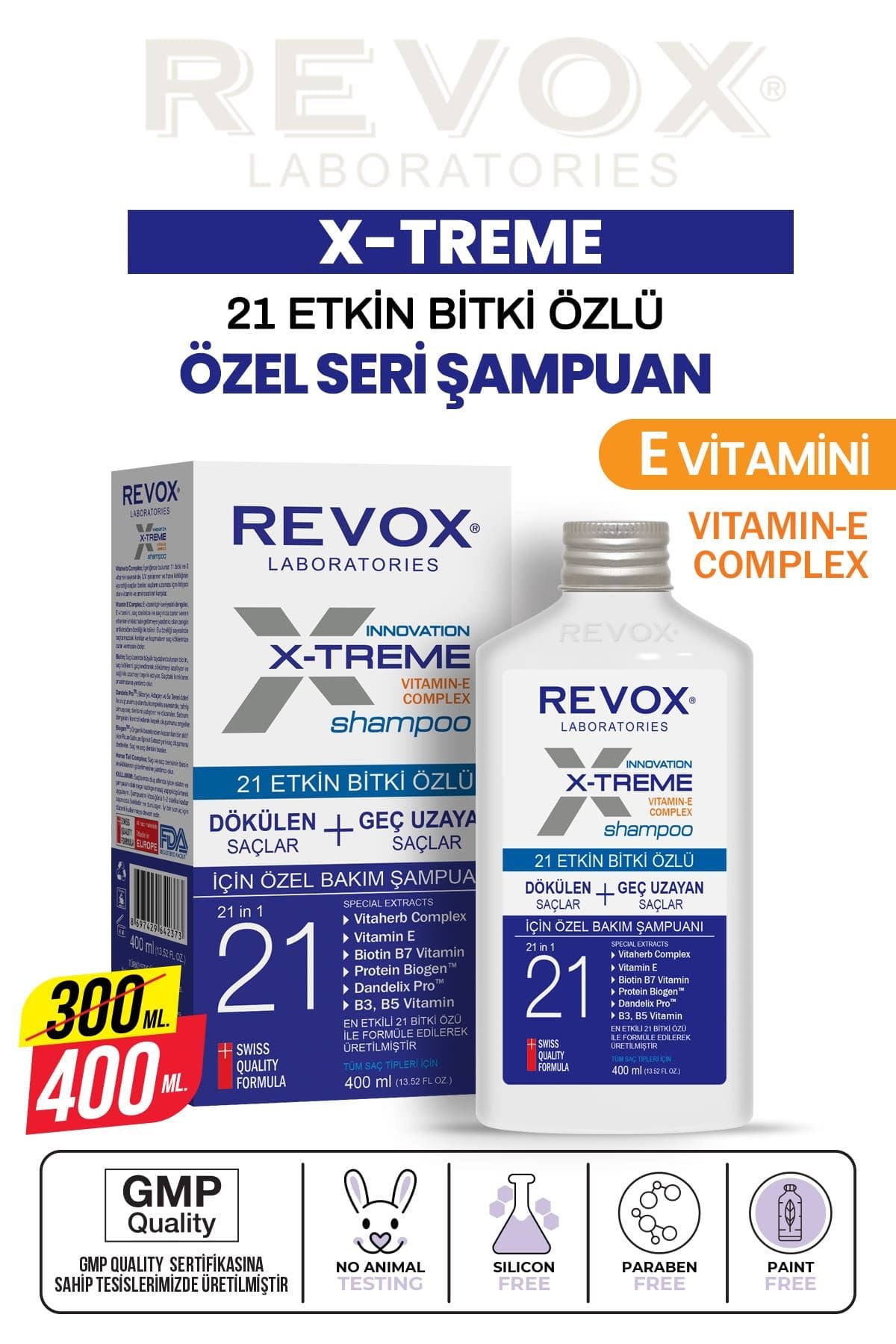 X-Treme Dökülen ve Geç uzayan Saçlar İçin Ekstra Bakım Şampuanı