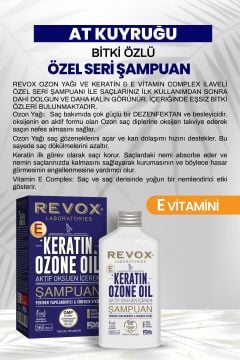 Keratin ve Ozon Oil, Aktif Oksijen İçeren Sinerjik Etkili, Yapılandırıcı Saç Bakım Şampuanı