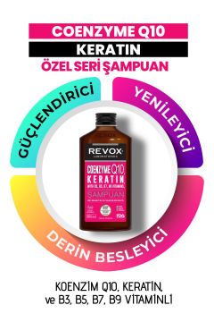 Keratin, Koenzim Q10, B Vitamin Kompleks Özel Seri Saç Bakım Şampuanı / 360 ml.