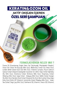 Keratin ve Ozon Oil, Aktif Oksijen İçeren Sinerjik Etkili, Yapılandırıcı Saç Bakım Şampuanı 2'li Set