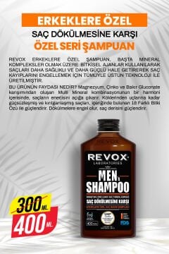 Men Shampoo Erkeklere Özel Saç Dökülmesini Engelleyen Bakım Şampuanı 400 ml x 2 adet
