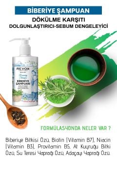 Biberiye Özlü Saç Bakım Şampuanı Arındırıcı Dökülme Karşıtı 400 ml.