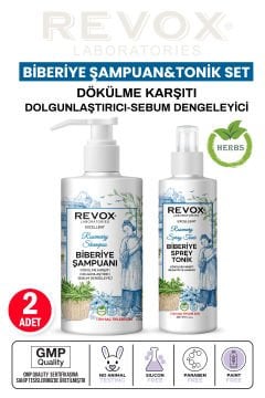 Biberiye Saç Bakım Seti Dökülme Karşıtı Dolgunlaştırıcı Sebum Dengeleyici